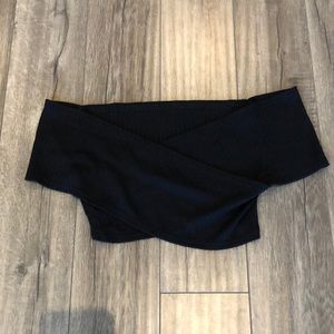 Shein Black Off Shoulder Crop Top